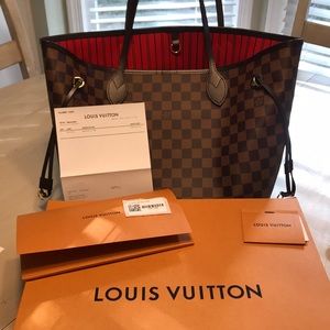 Louis Vuitton MM Neverfull Damier Ebane Tote